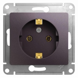 Розетка GLOSSA GSL001443 1ая c/заз. сиреневый туман