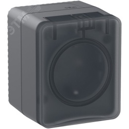 Розетка AtlasDesign PROFI54 ATN544045 1-ая с/з антрацит