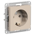 Розетка AtlasDesign ATN001243 c/з песочный, механизм