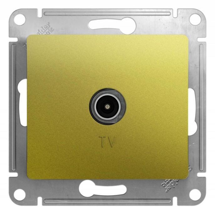 Розетка GLOSSA GSL001091 TV в рамку фисташка