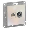 Розетка AtlasDesign ATN000489 TV+RG45 жемчуг