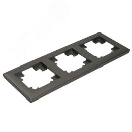 Рамка STEKKER PFR00-7003-06 3-я графит пластик, серия КАТРИН