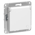 Розетка AtlasDesign ATN000146 с/з с крышкой белая