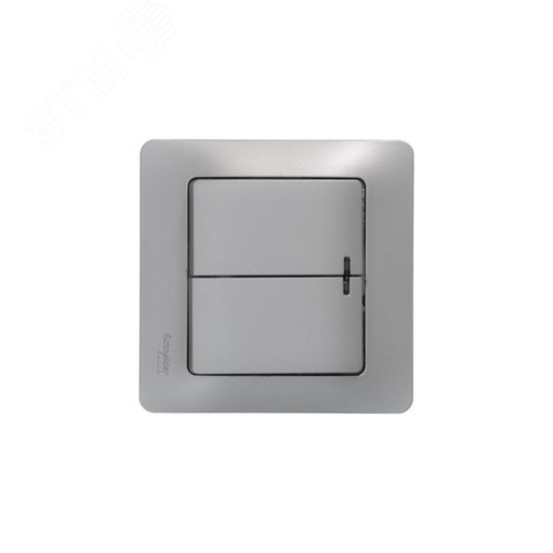 Выключатель GLOSSA GSL001253 2кл c подсв., платина