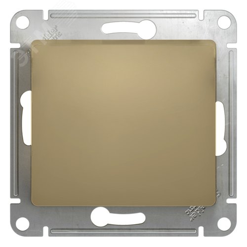 Переключатель GLOSSA GSL000471 1кл, перекрестный, титан