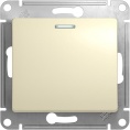 Выключатель GLOSSA GSL000213 1кл c подсв., бежевый