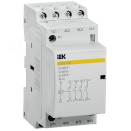 Контактор модульный IEK КМ20-40М 20А 2П 4НО 