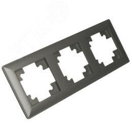 Рамка STEKKER PFR00-7003-06 3-я графит пластик, серия КАТРИН