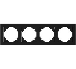 Рамка STEKKER GFR00-7004-05 4-я черный, серия КАТРИН