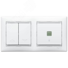 Legrand Valena 774404 выключатель управл.жалюзи мех бел. 