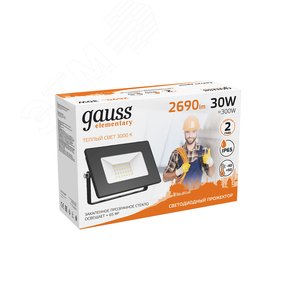 Прожектор GAUSS 613527130 30Вт 220-240В 3000k IP65 