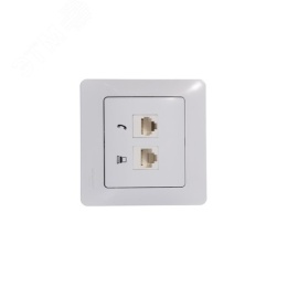 Розетка GLOSSA GSL000185 RJ11*RJ45 в рамку белая