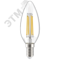 Лампа IEK LED5 5W С37 E14 3000K свеча филамент прозрачный