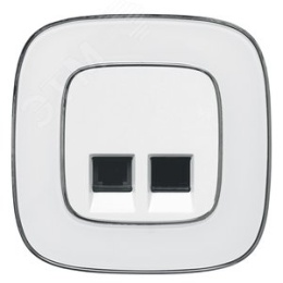 Legrand Valena-А 755426 накл. розетки RJ11.RJ45х2 сл.кость