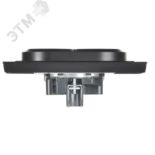 Розетка IEK BRITE 2-ная c/з черный