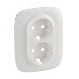 Legrand Valena-A 754955 2*2k+з ЛП 16А 250В накладка двойной розетки белая