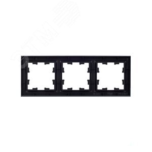 Рамка IEK BRITE 3 поста черный