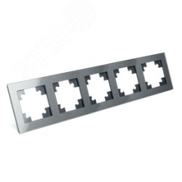 Рамка STEKKER GFR00-7005-06 5-я графит, серия КАТРИН