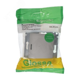 Выключатель GLOSSA GSL001213 1кл с подсв., механизм, платина