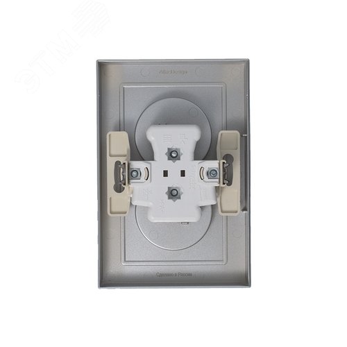 Розетка AtlasDesign ATN000320 2ая б/з механизм, алюминий