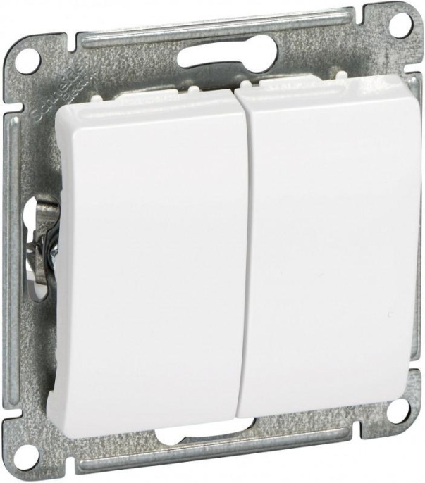 Переключатель GLOSSA GSL000165 2кл. в рамку белый