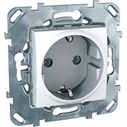 Розетка UNICA MGU5.036.18 1ная с/з белая 