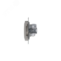 Розетка GLOSSA GSL001243 1-ая с/з платина