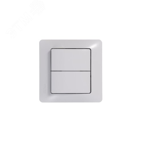 Выключатель GLOSSA GSL000151 2кл, белый