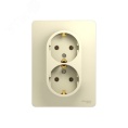 Розетка GLOSSA GSL000224 2-ая с/з бежевый