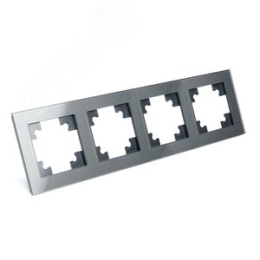 Рамка STEKKER GFR00-7004-06 4-я графит, серия КАТРИН