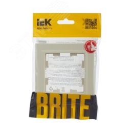Рамка IEK BRITE 1пост бежевый