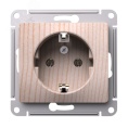 Розетка GLOSSA GSL001543 c/з в рамку сосна