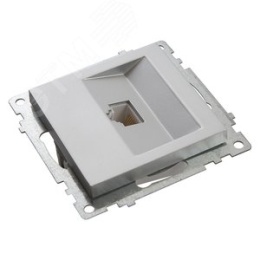 Розетка RJ-45 STEKKER GLS00-7107-03 серебро, (механизм) серия КАТРИН