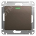 Выключатель GLOSSA GSL000813 1кл c инд., шоколад