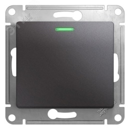 Выключатель GLOSSA GSL001313 1кл с/п, графит