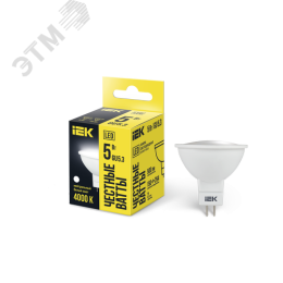 Лампа IEK LED5 GU5.3 5W 4000K 
