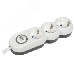 Удлинитель IEK UNO 3*5м с кнопкой и заземлением 