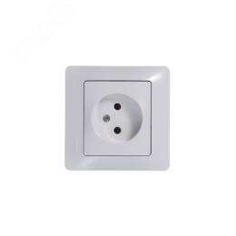 Розетка GLOSSA GSL000141 б/з в рамку белый