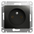 Розетка GLOSSA GSL000741 1-ая б/з антрацит