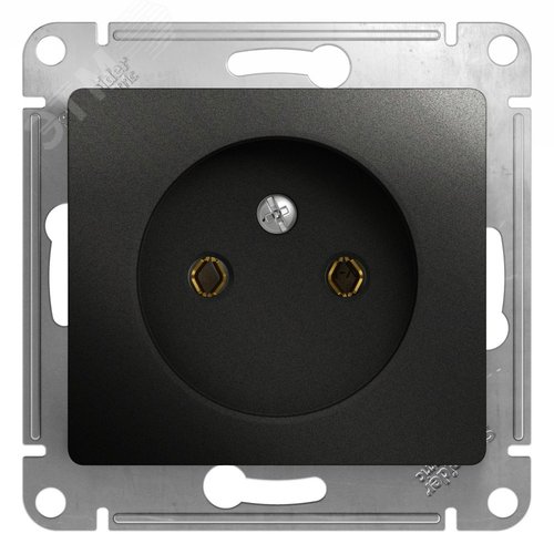 Розетка GLOSSA GSL000741 1-ая б/з антрацит