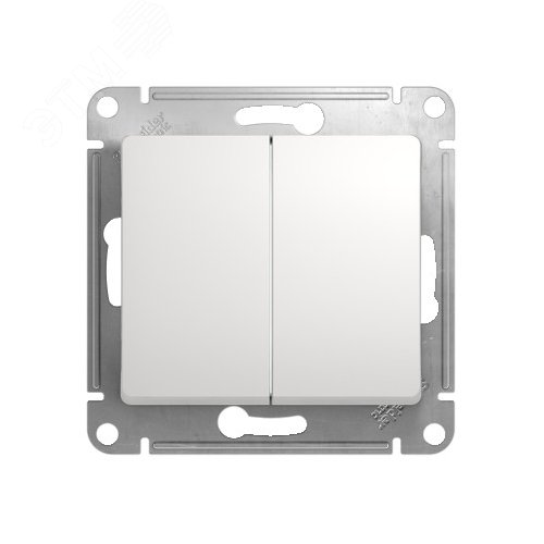 Переключатель GLOSSA GSL000165 2кл. в рамку белый