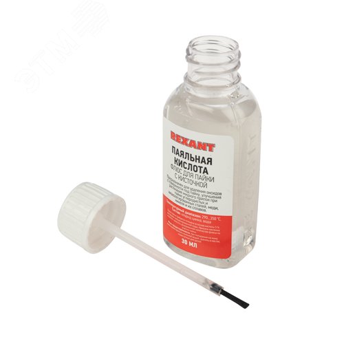 Флюс REXANT 09-3613 жидкий для пайки 25мл с кисточкой