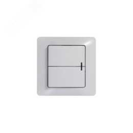 Выключатель GLOSSA GSL000153 2кл с подсв., белый