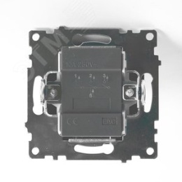 Выключатель STEKKER GLS10-7108-05, 3кл черный, (механизм) серия КАТРИН