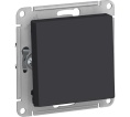 Кнопка нажимная AtlasDesign ATN001015 1кл, карбон, механизм