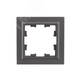 Рамка IEK BRITE 1пост сталь