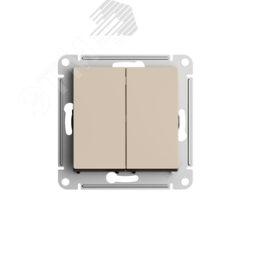 Переключатель AtlasDesign ATN001265 2кл, песочный, механизм