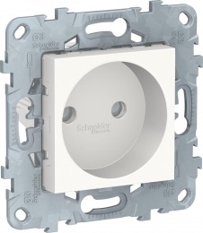 Розетка UNICA NU503318 СУ 1ая б\з шторки бел.