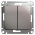 Выключатель GLOSSA GSL001251 2кл, механизм, платина