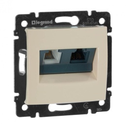 Розетка LEGRAND Valena 774180 RJ11/RJ45 Cat6 UTP слон.кость 